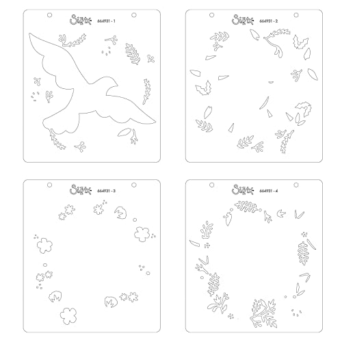 Sizzix Layered Stencils 4PK Dove, One Size - Image 2