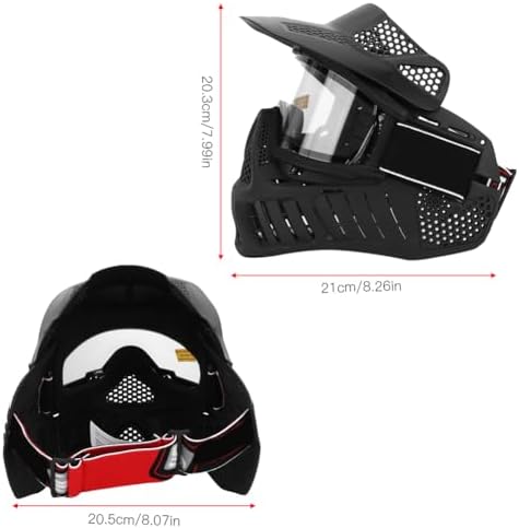 RASTKY Double Layer Archery Face Mask Shatterproof Lens Anti-fog Paintball Safety Helmet Masks for Field Training PC for Shooting Sports — view 6
