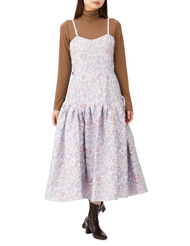 コエルCOEL ふくれジャガード マキシ キャミワンピース リボン コエルCOEL ふくれジャガード マキシ キャミワンピース リボン