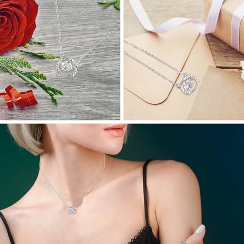 sterling silver contour pendant necklace, girl's jewelry 18 necklace, fashionable accessory necklace, can be the gift for girls.3