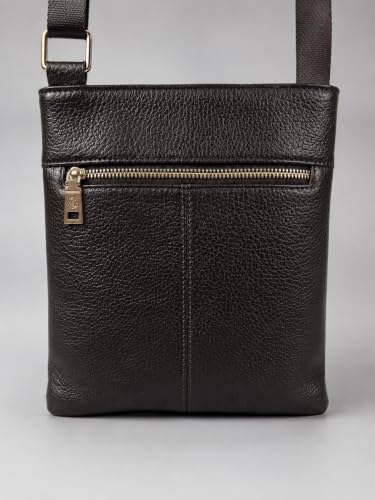 Image of Allen Cooper Premium Leather Sling Bag for Men | Crossbody Messenger Bag with Adjustable Shoulder Strap | Travel Organizer Shoulder Bag for Daily Use, Office & Outdoor Carry