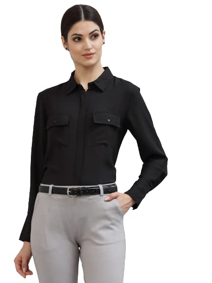 Image of Style Quotient Women Black Formal Shirt
