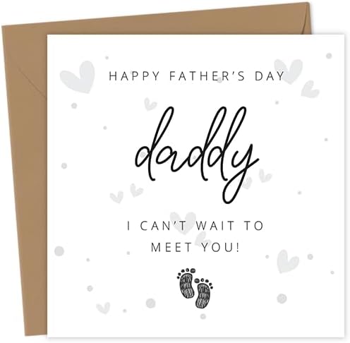 Happy Father's Day Daddy I can't wait to meet you Card | Cute Cards Fathers for new to be from baby bump - View 5