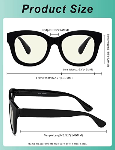 Image of Eyekepper 4 Pack Reading Glasses Oversized Blue Light Filter Glasses Women Readers +1.00