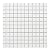 Square Tile White Porcelain Mosaic Shiny Look 1-1/8" X 1-1/8"