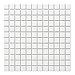 Square Tile White Porcelain Mosaic Shiny Look 1-1/8" X 1-1/8"