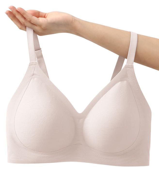 Jiuday BH ohne Bügel Push Up Damen BHS Große Brüste Starker Halt Spitze Bequemer Soft Nahtloser Anti Sag BH Gepolstert Seamless Bralette