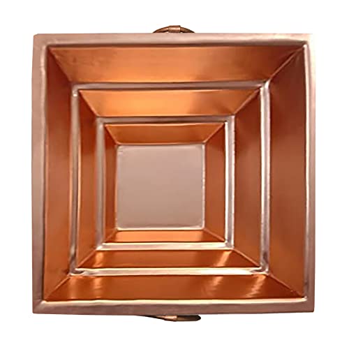 Image of Achleshwar Pure Copper Hawan Kund Pooja Havan Kund for Rituals Yagya Kund Traditional Religious Item | Home Temple Office Use Brown 13 x 13 Inch
