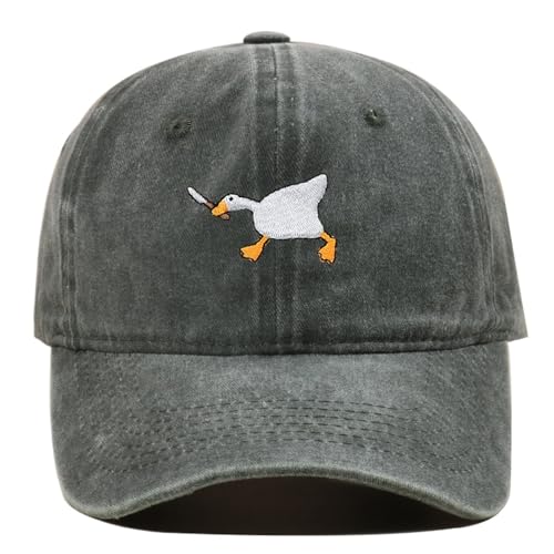 Casquette de baseball brodée style urbain décontracté vert armée mixte