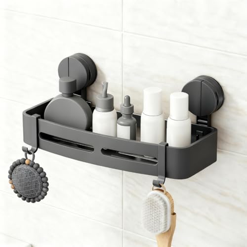 Rusudiy Étagère Salle de Bain sans Perçage,Étagère de Douche à Ventouse Puissante,Support de douche sans perçage,Rangement de Douche Anti-Rouille,...