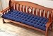 Yoole EU Coussin de banc rectangulaire de 8 cm d'épaisseur - 2 ou 3 places - Long coussin de banc de jardin, chaise longue - Pour intérieur ou extérieur (110 x 40 cm, bleu marine)