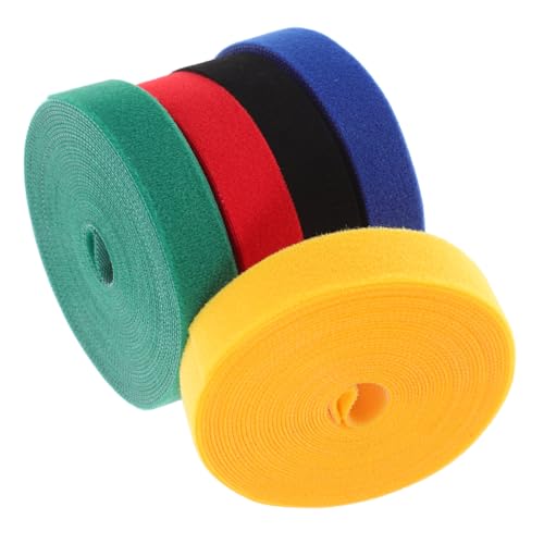 GRIRIW 5pcs Classroom Carpet Tape Cable Organizer Straps for Cord Management Bright Colors Non-damaging Adhesive Nylon Material