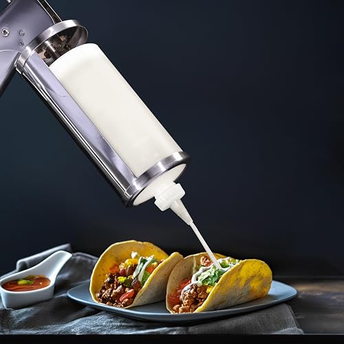 Image of Prince Castle Sauce Dispenser, 1 /3 oz Sauce Gun, Red - Commercial Dispenser For Thick and Heavy Sauces Like Tartar, Mayonnaise, Sour Cream, Condiments, Guacamole