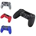 Pack of 4 Color Combo Flexible Silicone Protective Skin for Sony Ps4 Game Controller - Black+red+blue+white