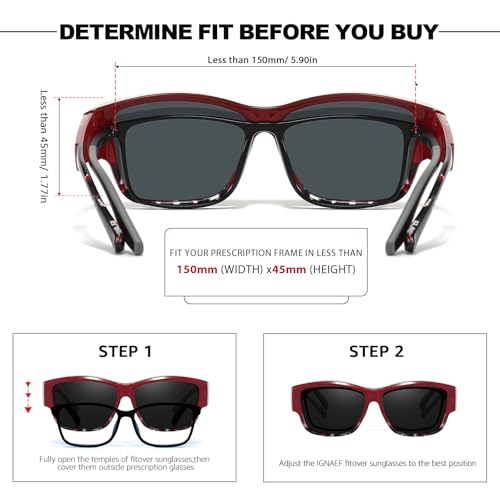 Trysee Polarized Fit Over Sunglasses for Women, Trendy UV400 Protection Sun Glasses for Driving TS42083