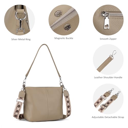 befen Genuine Leather Crossbody Hobo Bag