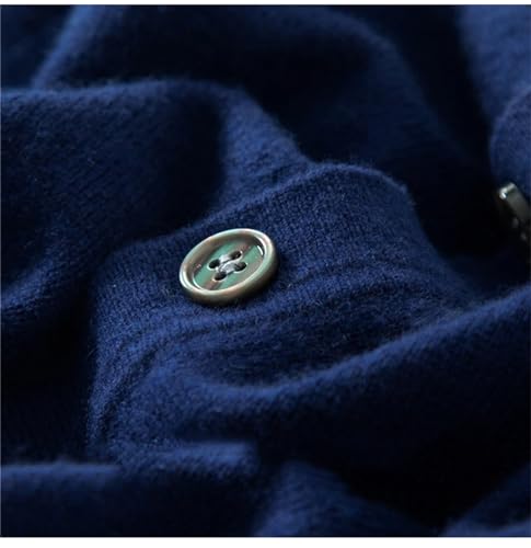 100% Cashmere Cardigan Men's V-Neck Knitted Sweater Spring Autumn Long Sleeve Cardigan Sweater 7