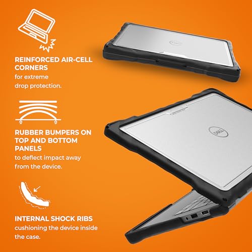 Gumdrop DropTech Hard Shell Laptop Case Fits Dell Latitude 5440 | Precision 3480 (Clamshell) Rugged Drop Tested Shockproof Reliable Device Protection for Office Travel Business and Professionals Black