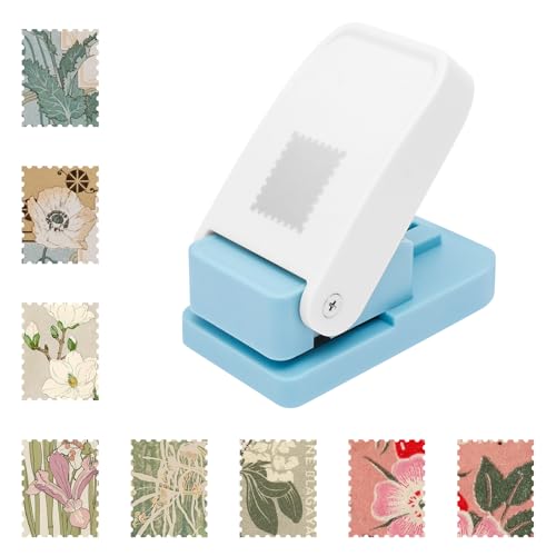 Rectangular Postage Stamp Punch 1 x 0.8 in Square Paper Punchs Craft Punch for Paper Crafting Scrapbooking Handmade Stamp Puncher for DIY Card Making Crafting Scrapbooking