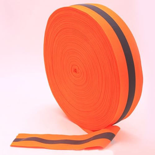 Lignes de délimitation de volleyball orange 100m x 5cm en polyester pour terrain d'athlétisme