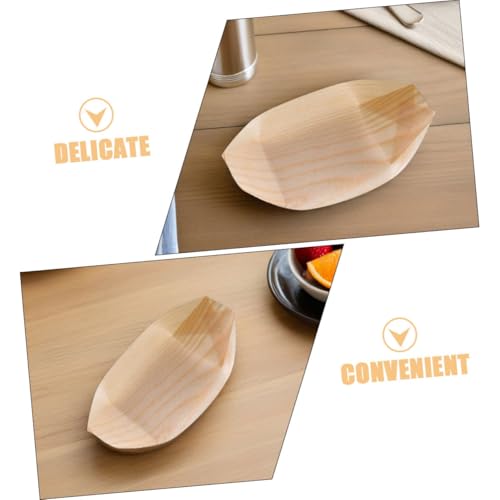 Bandeja de barco desechable de madera para servir sushi de forma elegante y práctica 8