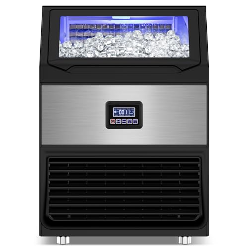 Image of SOZT Commercial Ice Maker Machine 250LBS /24H, 75LBS Storage