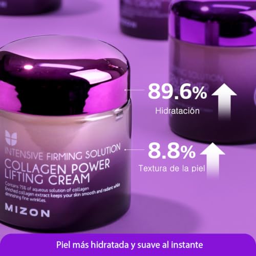 Miniatura 5 de Mizon Crema Power Lifting De Colágeno 75ml Hidratante Intensivo Con 75 De Extracto De Colágeno Marino, Cosmético Coreano Collagen Power Lifting Cream