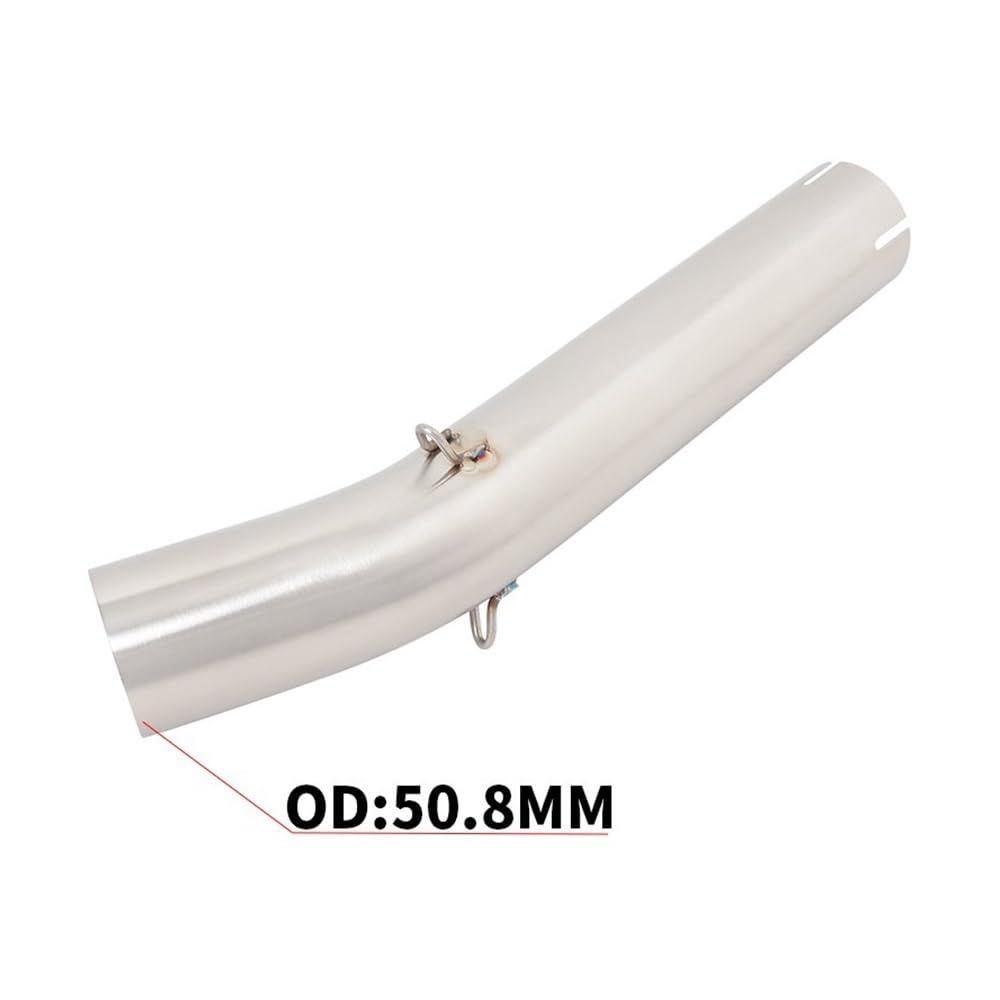 WOLWES Tubo Escape Motocicleta para Yamaha para FZS 600 para Fazer 1998-2003 Silenciador De Escape De Motocicleta 51mm Tubo De Enlace Medio De Escape Moto para CB1300 2003-2013 Escape Tubo