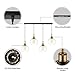 SUSUO Lighting 4-Lights Retro Country Style Clear Glass Island Chandelier Pendant Lighting Fixture，Antique Brass & Bronze Finish … (#1)