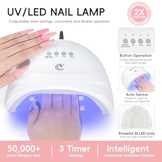 PEACECOLOR 38pz Kit Unghie Semipermanente Completo con U V Lampada, 20 Colori Kit Semipermanente Unghie, 5 Base e Top Coat Glitter Opaco Strumenti per Manicure per Donne