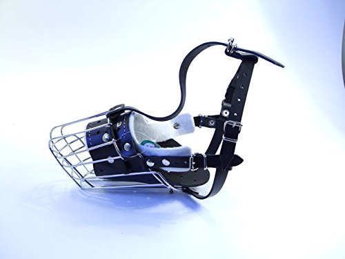 L&J Pets Uk Basket Dog Muzzle Strong metal wire Muzzle for Doberman, Malinois and Other Dogs