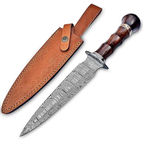 WARIVO KNIFE Damascus Steel Dagger Cover