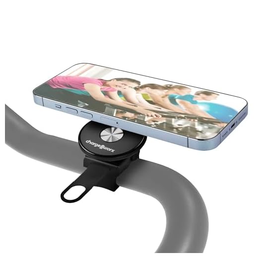 CHARGEWORX Suporte magnético para telefone, compatível com Magsafe, para equipamentos de casa ou academia, fitness, ciclismo interno, esteira, carrinhos de bebê, alça de alça ajustável