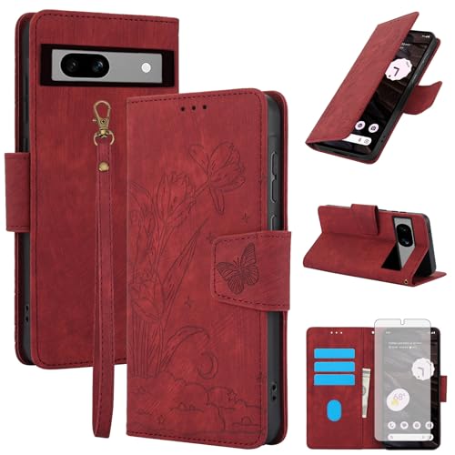 Coque Pixel 7A antichoc Asuwish étui rouge avec protection renforcée SY002QB