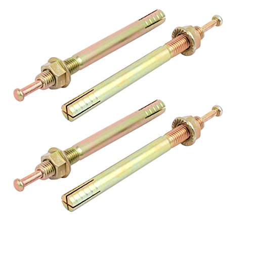 Aexit M14x150mm Zinc Fastener Plated Hammer Drive Anchor Expansion Bolt Fastener 4pcs Model:40as483qo555