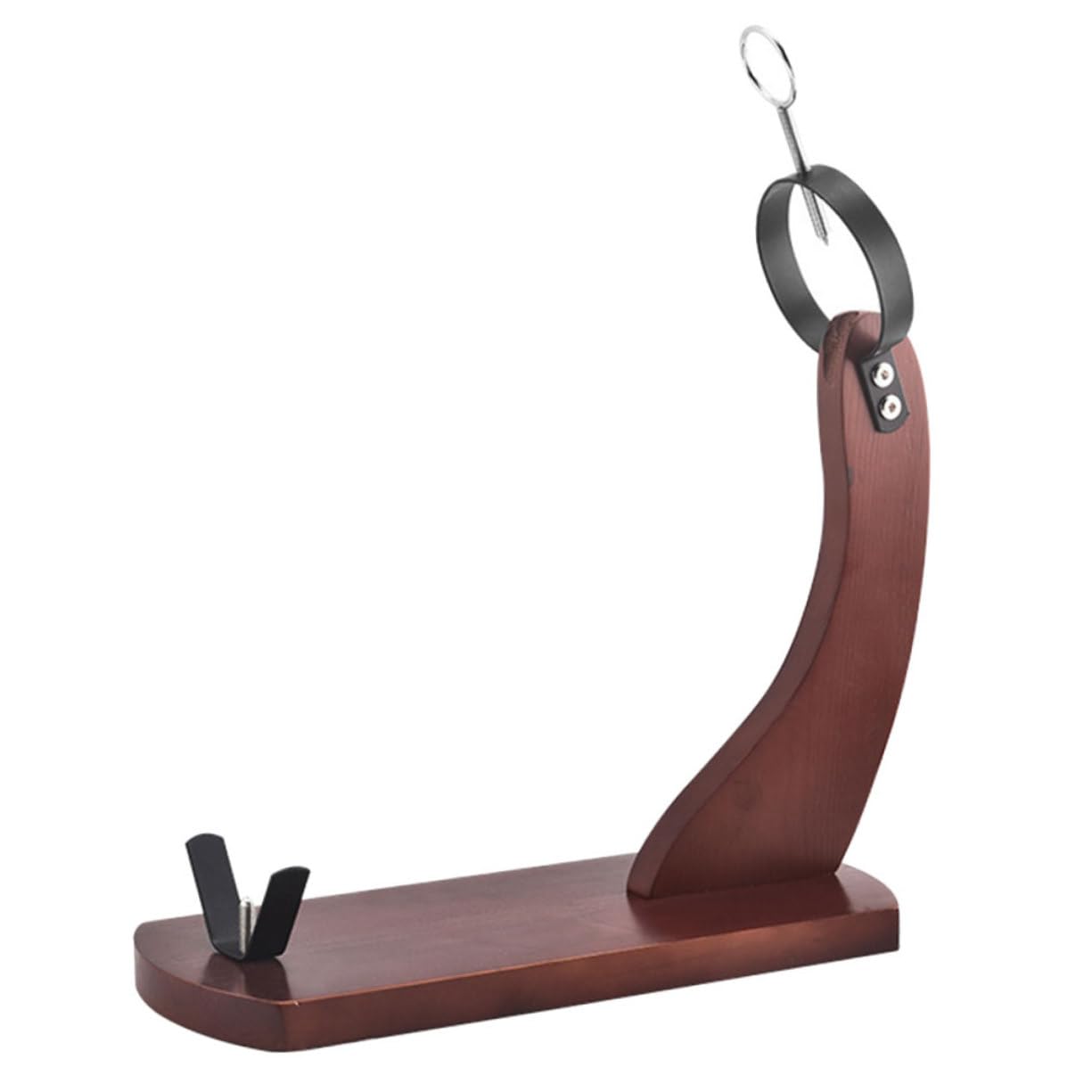 PRETYZOOM Porta Prosciutto Spagnolo in Acciaio Inossidabile e Legno Marrone