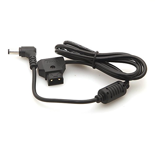 Eonvic D-tap to Right Angle 5.5mm/2.5mm DC Plug BMPCC Power Supply Cable for Black Magic Camera