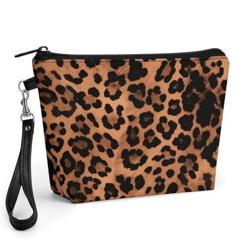 Bolsa de maquillaje de leopardo para retocar tu look en cualquier momento y lugar