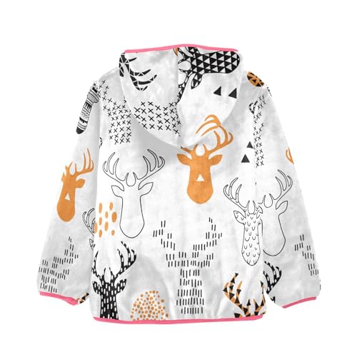 OTVEE Fashion Deer Head Kids Hoodie Jacket Fall Spring Full Zip Warm Outwear Coat2