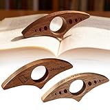 Personalisierter Daumen Seitenhalter - Natürliche Holzmaserung, Holz Buchseitenhalter mit Name/Spruch/Motiv, Buchöffner Lesezubehör, Praktischer Lesebegleiter, Geschenk für Leser & Buchliebhaber