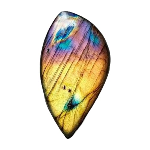 Cabochon labradorite jaune flashy de qualité gemme pour pendentif d'exception fait main