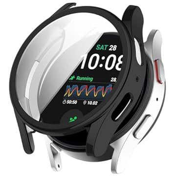 Capa Case Bumper Preto Com Película P/Galaxy Watch 7 40mm