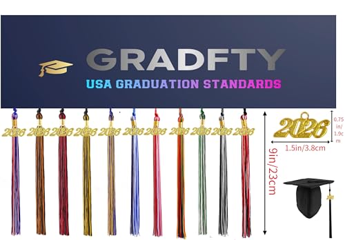 Image of Red and Gold Graduation Tassel 2026 for Grad Cap and Graduation Ceremony Accessory Decoration