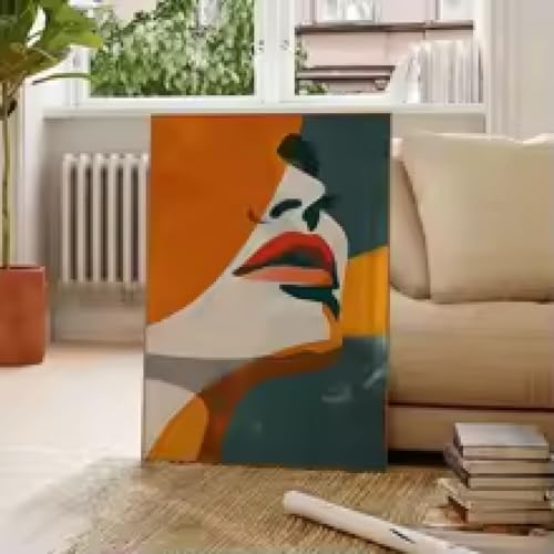 Peinture sur toile abstraite d'une femme pour un intérieur inspirant