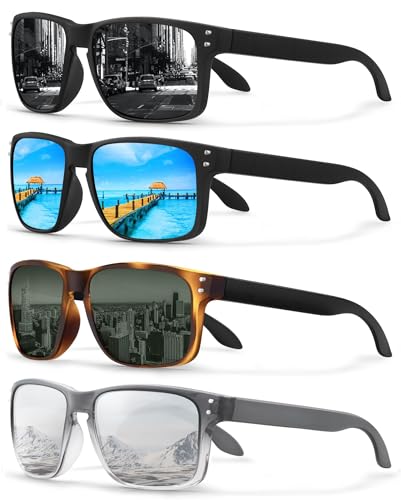 Image of KUGUAOK Polarized Sports Sunglasses for Men Driving Cycling Fishing Sun Glasses 100% UV Protection Goggles