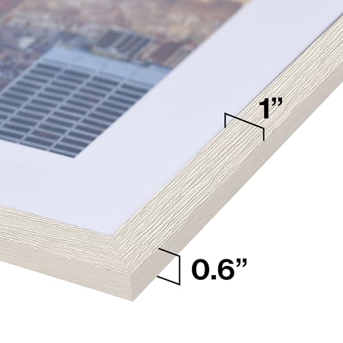 Frame Amo 16X24 Driftwood Color Picture Frame With 11.5X17.5 White Mat Opening For 12X18 Image thumb #1