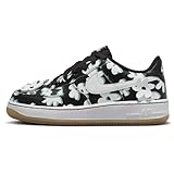 Nike Air Force 1 LV8 Flowers Big Kids' Shoes (DZ2663-001, Black/Spring Green/Gum Light Brown/White) Size 7