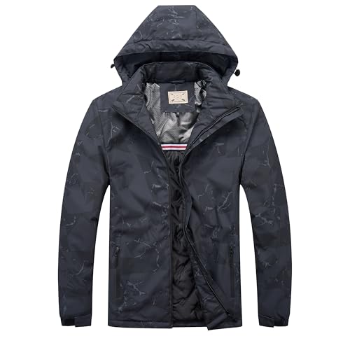 Blu Apparel Mens Padded Waterproof Coat Quilted Rain Jacket for Men Warm Midweight Coat for Men (Black, XL) Blu Apparel Mens Padded Waterproof Coat Quilted Rain Jacket for Men Warm Midweight Coat for Men (Black, XL)