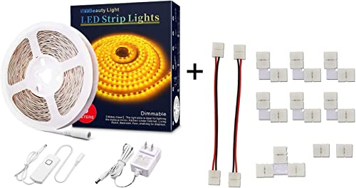 Tira LED amarilla regulable con kit completo y conectores miniatura 1