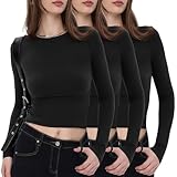 GAYHAY 3 Pack Long Sleeve Shirts for Women Basic...